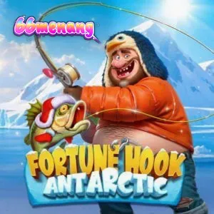 Tampilan visual slot Fortune Hook Antarctic dengan tema kutub dan simbol ikan